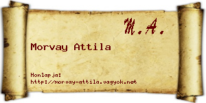 Morvay Attila névjegykártya