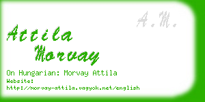 attila morvay business card